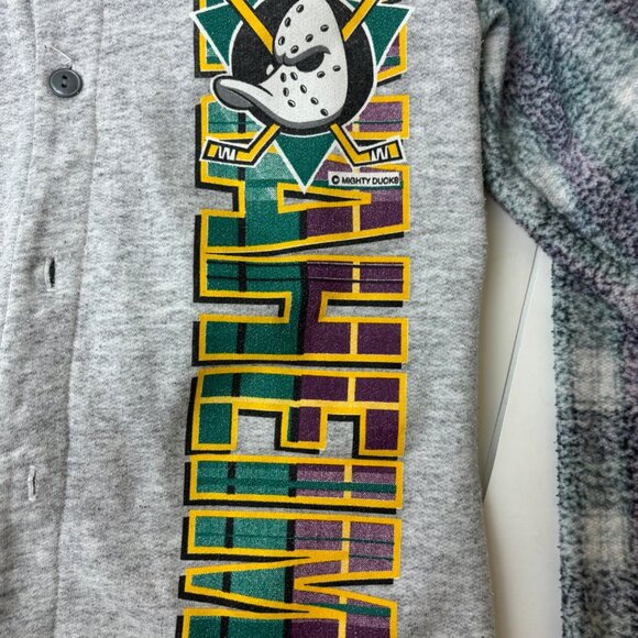 S 17x20 Vintage 1994 Mighty Ducks Button Up Hoodie - Picture 4 of 6